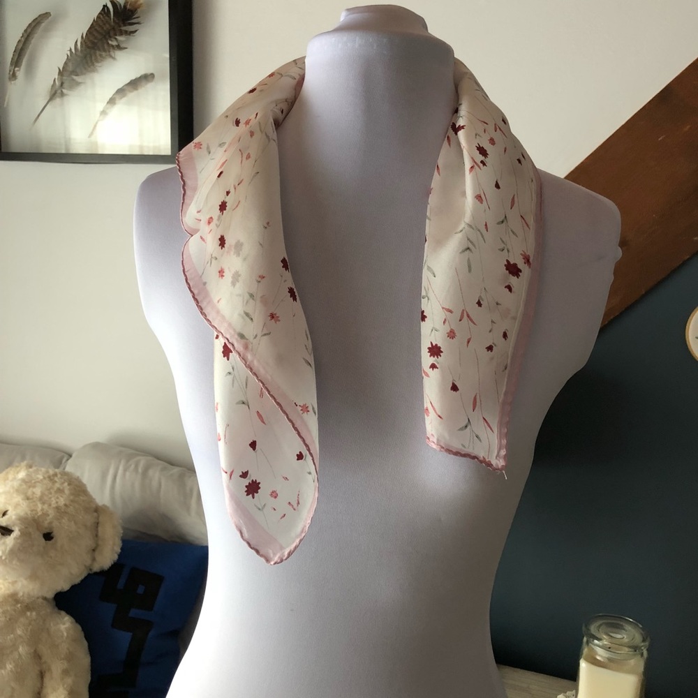 Silk floral kerchief